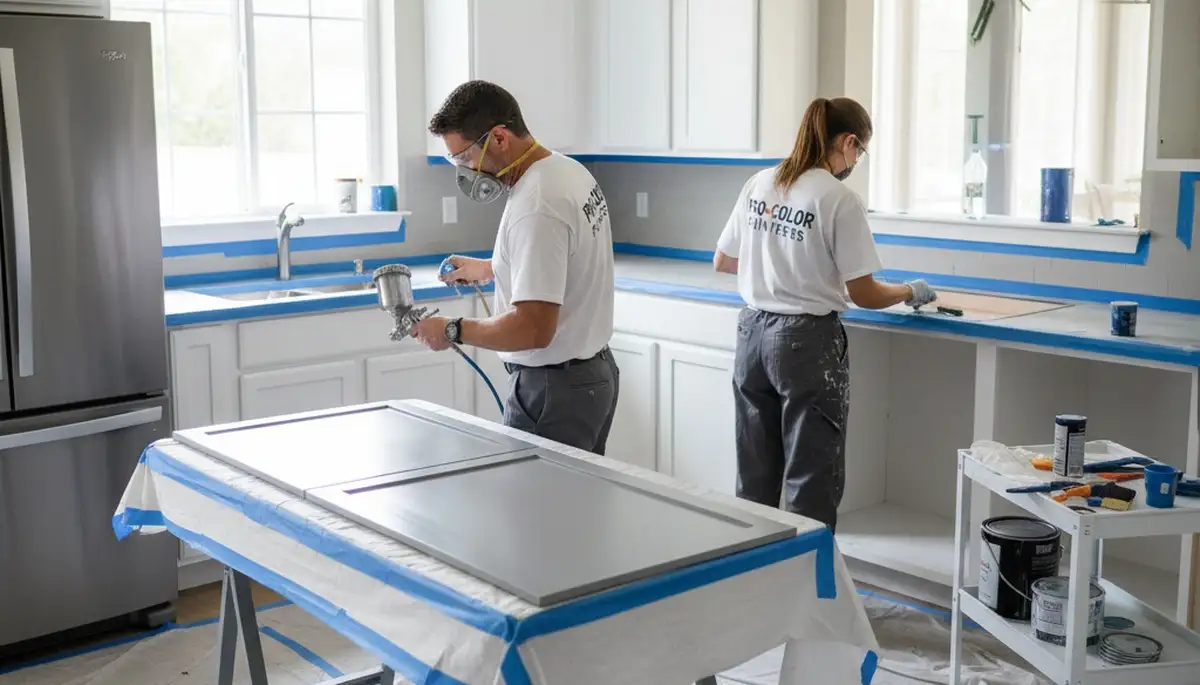 Cabinet painting service in Reno, NV by Reno Paint Pros with durable professional finish