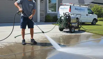 Concrete pressure cleaning in Reno, NV for driveways, patios, and walkways by Reno Paint Pros