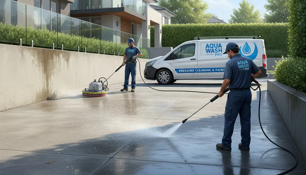 Concrete pressure cleaning for driveways and patios in Reno, NV by Reno Paint Pros