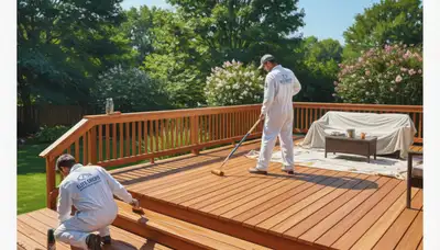 Reno, NV deck painting with durable coating for sun and weather protection