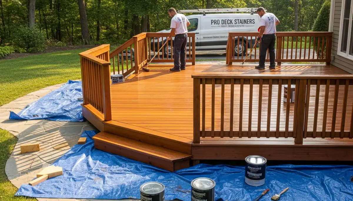 Reno, NV deck staining services by Reno Paint Pros to protect and beautify wood decks