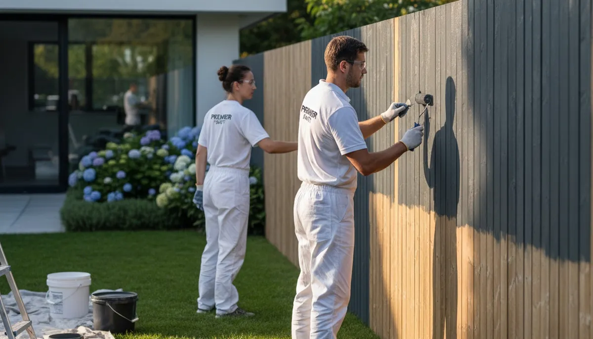 Fence painting service in Reno, NV protecting wood fence with durable exterior finish