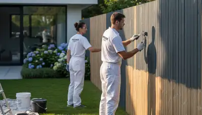 Fence painting service in Reno, NV protecting wood fence with durable exterior finish