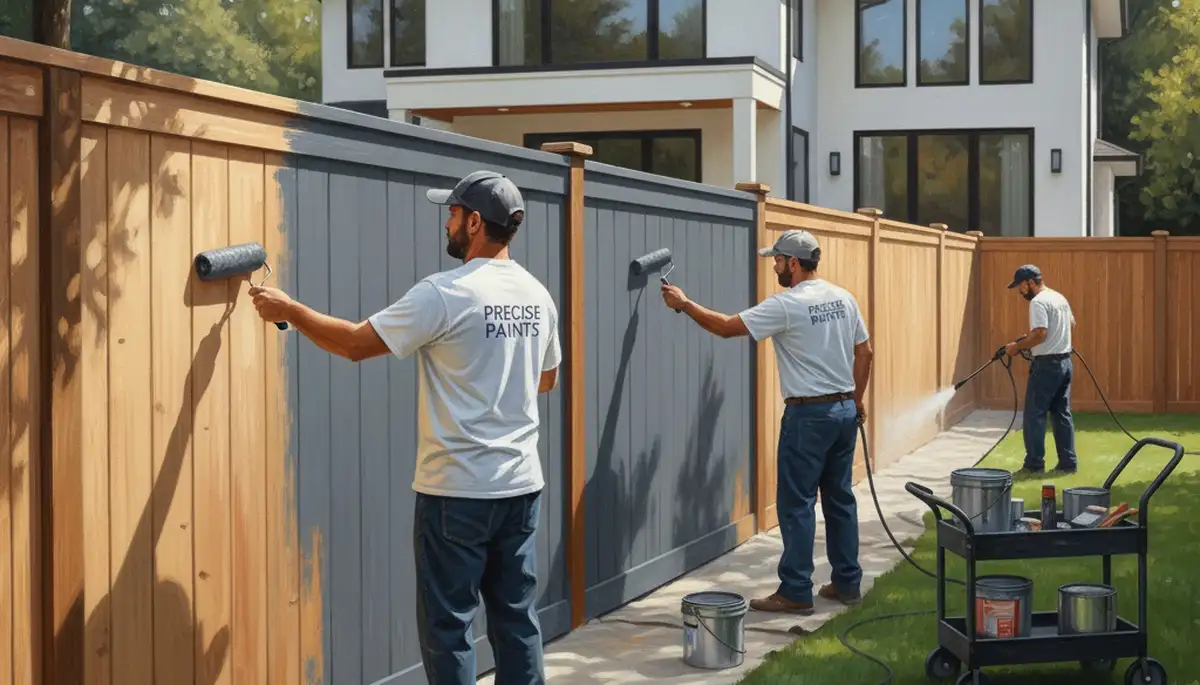 Reno, NV fence painting service by Reno Paint Pros protecting fences from sun and weather