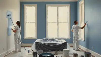 Interior house painting in Reno, NV by Reno Paint Pros, showing professional residential painting service