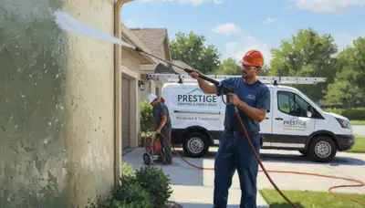 Reno, NV painters providing pressure cleaning for exterior surfaces and curb appeal upkeep