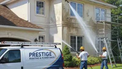 Reno, NV pressure cleaning service for exterior surfaces at a painting business site