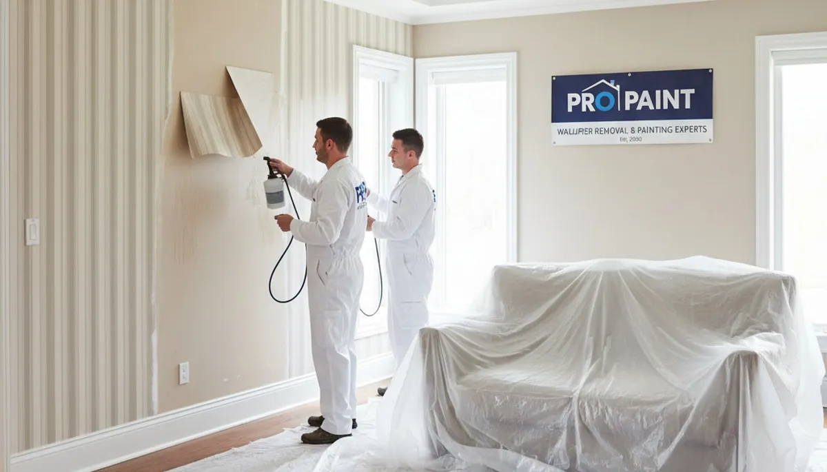 Wallpaper removal in Reno, NV by Reno Paint Pros for clean surface prep before repainting
