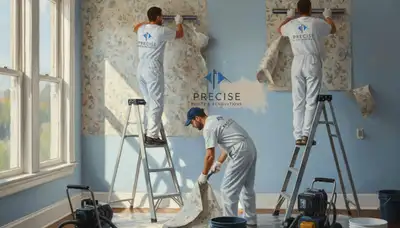 Wallpaper removal in Reno, NV for clean wall prep by Reno Paint Pros