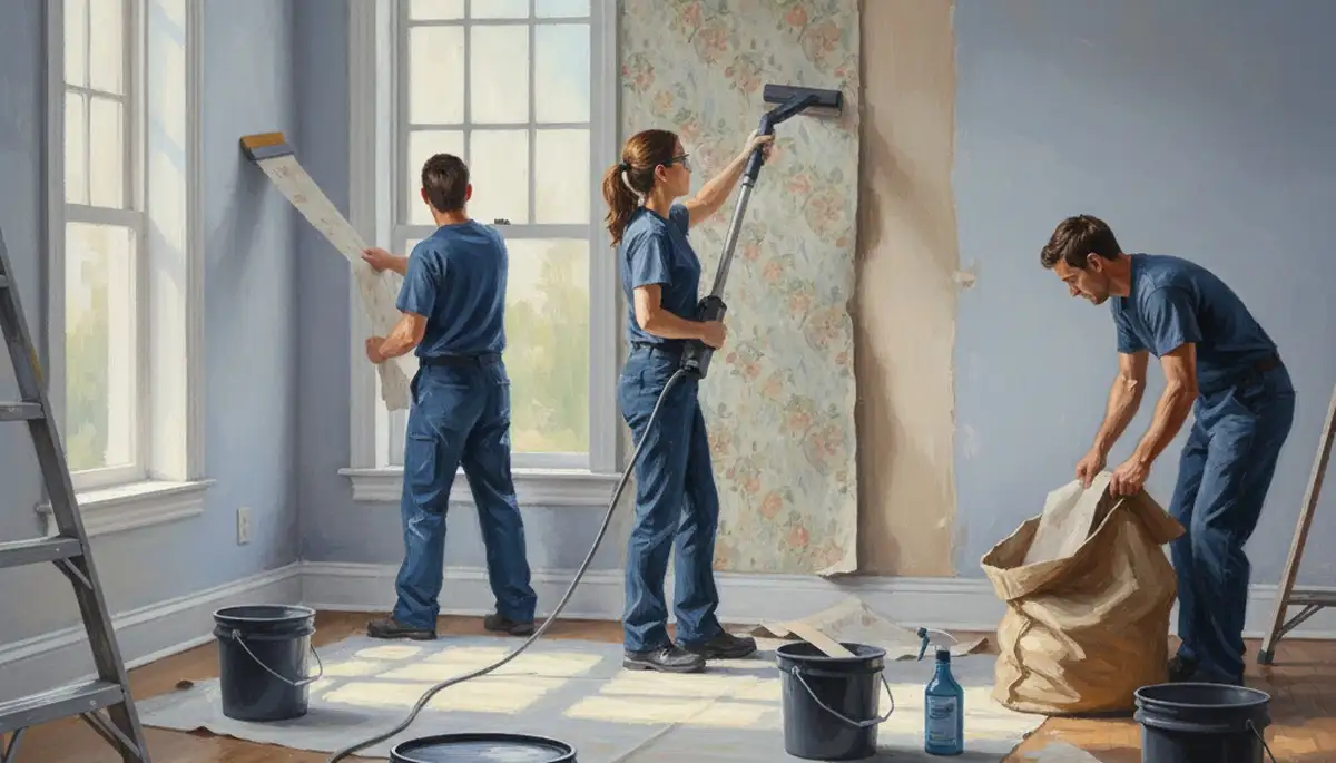 Wallpaper removal service in Reno, NV by Reno Paint Pros for clean repaint preparation